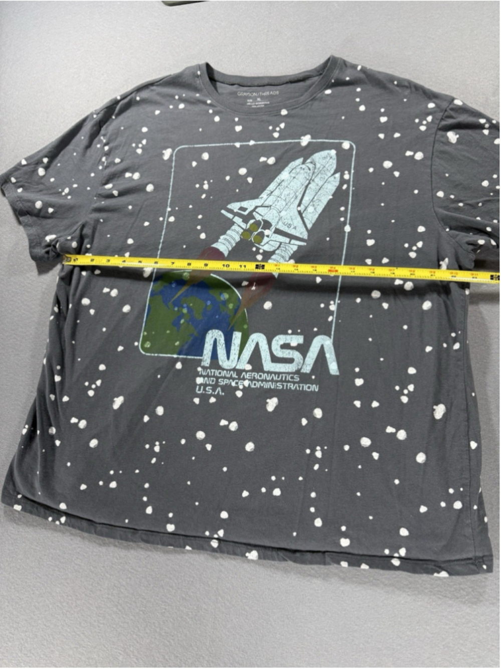 Grayson Threads T Shirt NASA Gray XL Bleach Space Shuttle - Picture 6 of 10